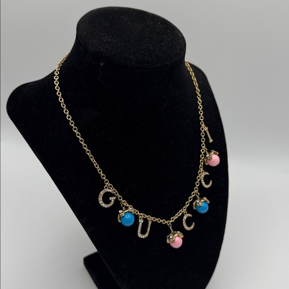 Gucci Logo Pearl Embellished Necklace - Picture 6 of 12